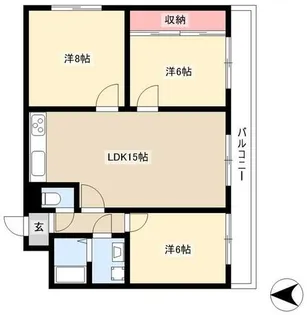 フィレンツェ高針【4階】の間取り