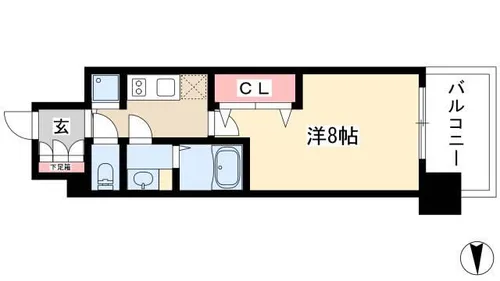 プレサンスジェネ葵【0705号室】の間取り