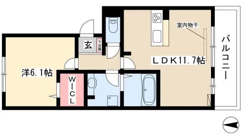 アバンサール【1階】の間取り