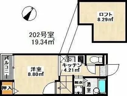 ワイマール【2階】の間取り