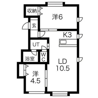 ヒルテラス東麻生【2階】の間取り