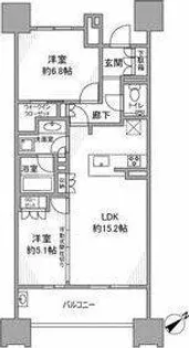 ザ・パークハウス名古屋【6階】の間取り