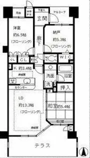 aLATO白壁東【1階】の間取り