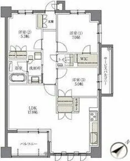 アヴァンセテラス瑞穂日向町【3階】の間取り