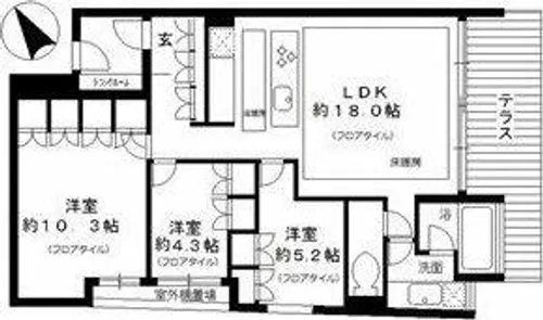 VISCONTI覚王山【1階】の間取り