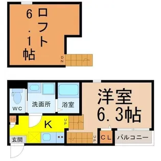 愛知県名古屋市緑区鳴海町字前之輪【アパート】の間取り