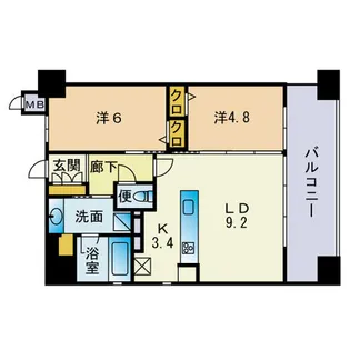 福岡県福岡市城南区別府3丁目【マンション】の間取り