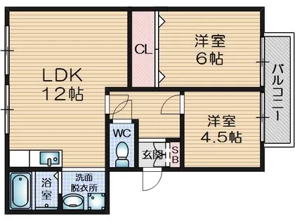 ピネスタウン【A205号室】の間取り