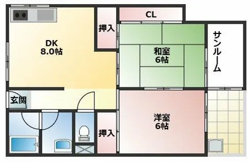 大塚ビル【201号室】の間取り