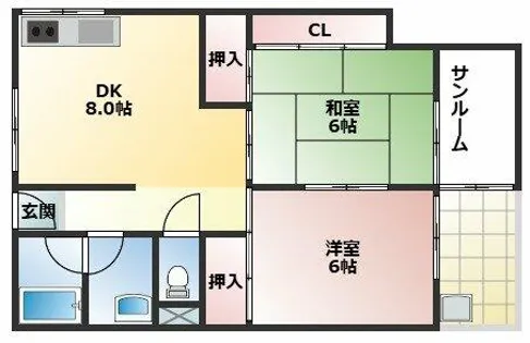 大塚ビル【201号室】の間取り