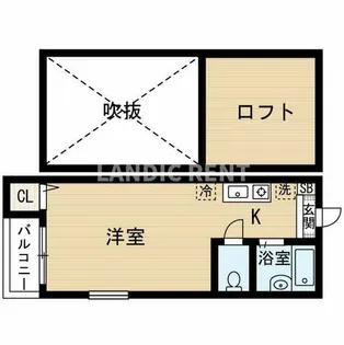 フローラ大橋【1階】の間取り