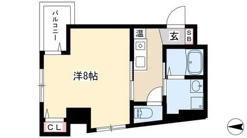 サン・名駅南ビル【0307号室】の間取り