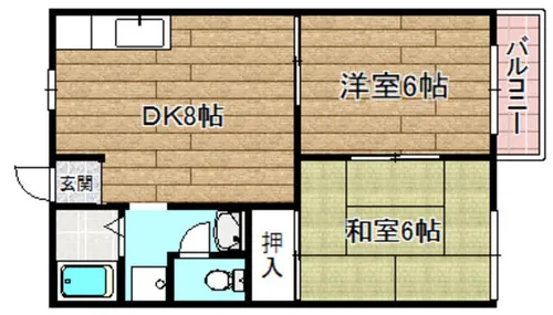 ジュネスドミール【2階】の間取り
