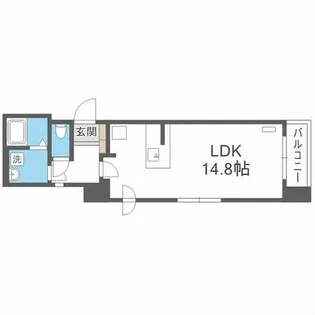 レジェンドコート琴似【1階】の間取り