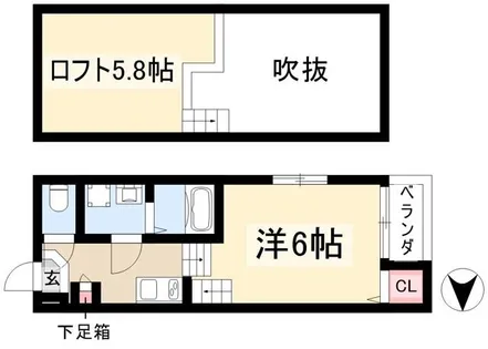 1SKの間取り画像