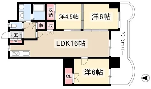 H・S TOWN【210号室】の間取り