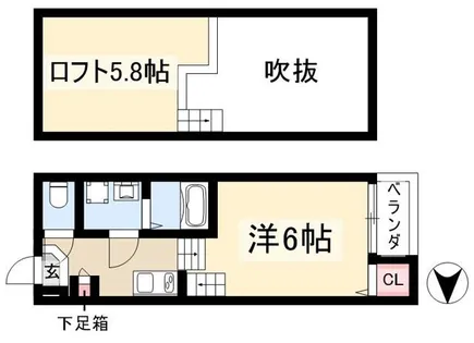 1SKの間取り画像