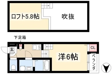 NeverSummer小幡(ネバーサマーオバタ)【2階】の間取り