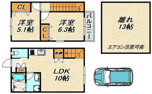 レアグランツCASA須磨【1階】の間取り