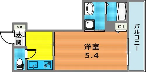 文平ハウス【402号室】の間取り