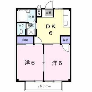 パレスNT-B【2階】の間取り