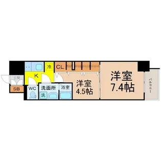 S-RESIDENCE六番町【4階】の間取り