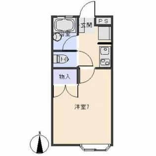ピュア小豆坂【105号室】の間取り