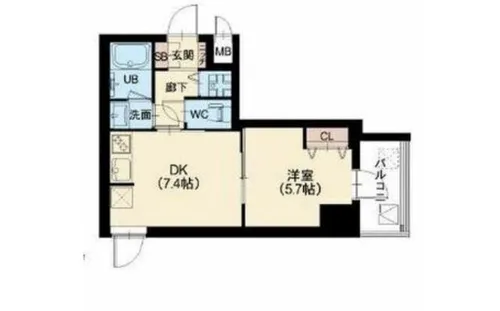 スプランディッド堀江【15階】の間取り