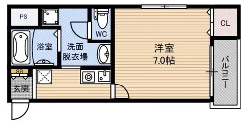 プリンス阿波座【3階】の間取り