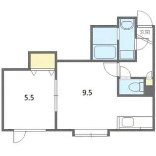 北海道札幌市手稲区富丘二条3丁目【アパート】の間取り