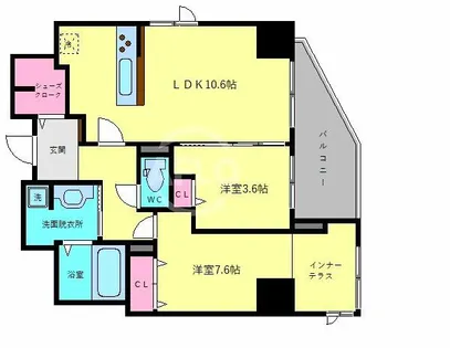 ナチュール天王寺【4階】の間取り