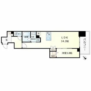 Park Lane Kujo【2階】の間取り