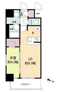 大阪府大阪市西区京町堀3丁目【マンション】の間取り