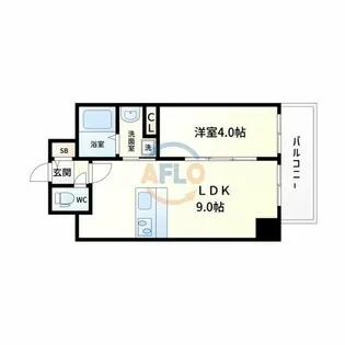 ZioⅧ清水丘【9階】の間取り