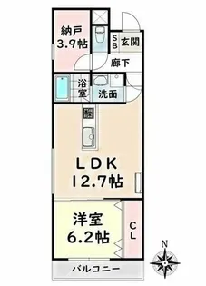 タウンコート瑞穂【2階】の間取り