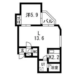 ibiza中島公園【4階】の間取り