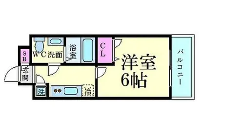 エスリード靱公園【11階】の間取り