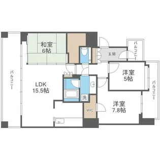 大通シティハウス【4階】の間取り
