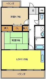 ABBEY ROAD【3階】の間取り