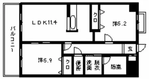 福岡県福岡市東区馬出6丁目【マンション】の間取り
