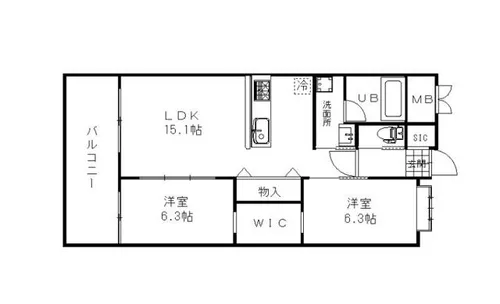福岡県福岡市中央区平尾4丁目【マンション】の間取り