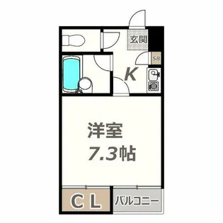 ビロウズコマガワパート1【2階】の間取り