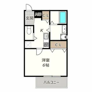 レ・ジュール針中野【201号室】の間取り