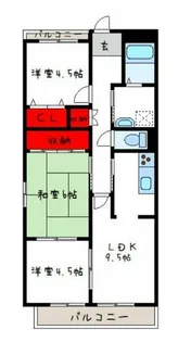 エスポワールⅡ(刑部)【4階】の間取り