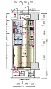 ララプレイス阿波座駅前フェリオ【5階】の間取り