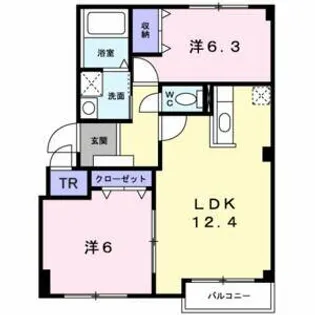 フランミルトマンションA【2階】の間取り