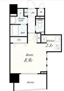 大阪府大阪市西区京町堀1丁目【マンション】の間取り