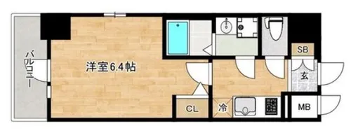 エスリード阿波座プライムコート【2階】の間取り