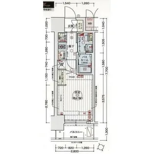エステムコート阿波座プレミアム【7階】の間取り