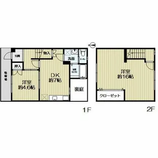 京都府京都市下京区油小路通仏光寺下る太子山町【テラスハウス】の間取り